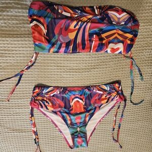 SHEIN Multicolor Abstract Bikini